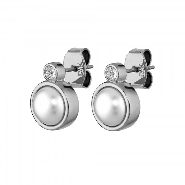 Dyrberg Kern London Silver Earrings - White Pearl